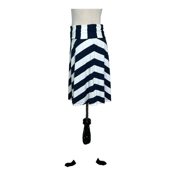 Gap white navy blue striped pull on nautical mini skirt size XS - Picture 12 of 12